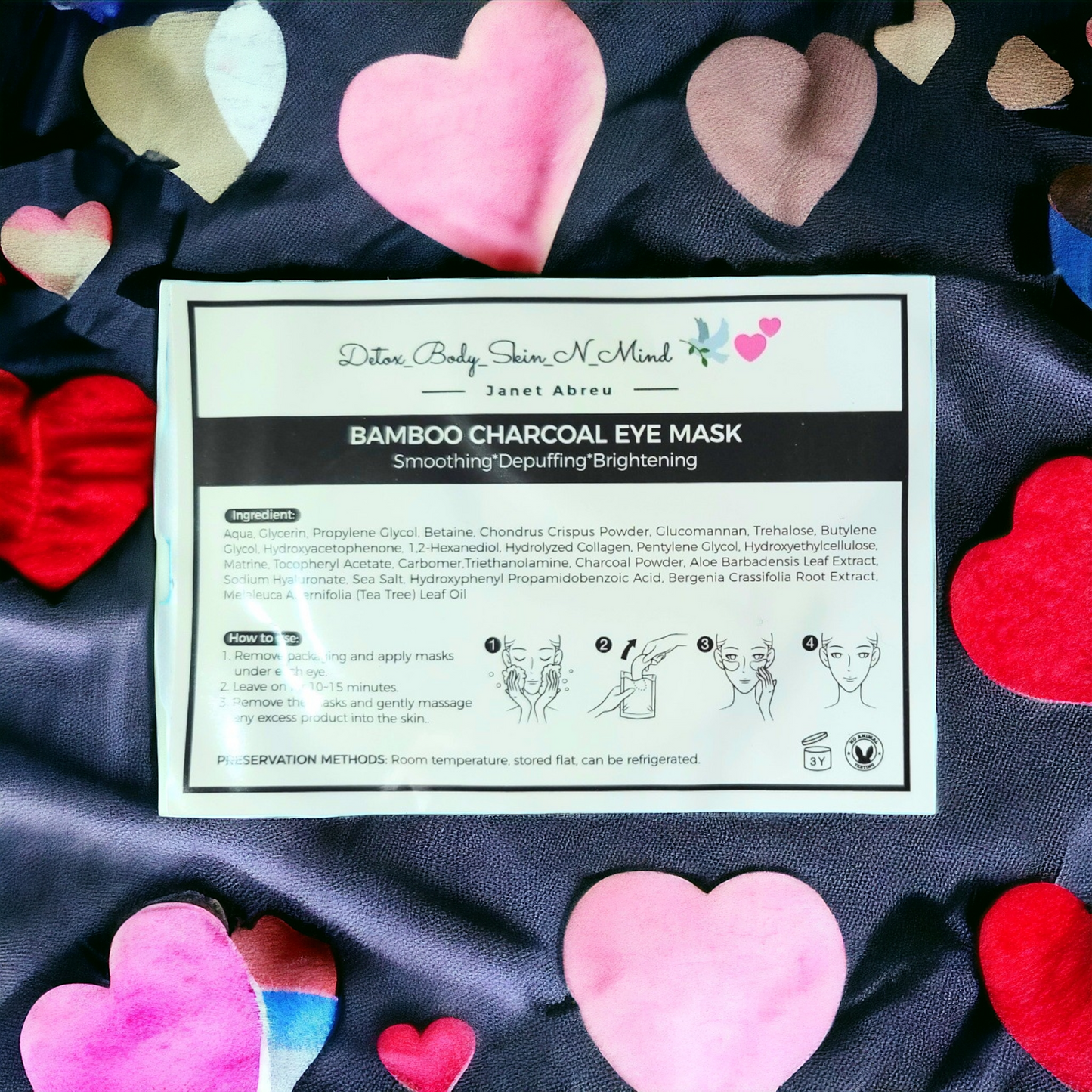 Bamboo Charcoal Crystal Moisturing Collagen Eye Patch - 5 pairs